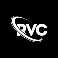 rvc-logo. rvc brief. rvc brief logo ontwerp. initialen rvc-logo gekoppeld aan cirkel en monogram-logo in hoofdletters. rvc-typografie voor technologie, zaken en onroerend goed merk. vector