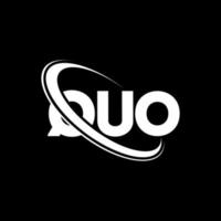 quo-logo. quo brief. quo brief logo ontwerp. initialen quo logo gekoppeld aan cirkel en hoofdletter monogram logo. quo typografie voor technologie, zaken en onroerend goed merk. vector