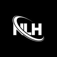 nlh-logo. nl brief. nlh brief logo ontwerp. initialen nlh logo gekoppeld aan cirkel en monogram logo in hoofdletters. nlh typografie voor technologie, business en onroerend goed merk. vector