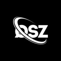 qsz-logo. qsz brief. qsz brief logo ontwerp. initialen qsz-logo gekoppeld aan cirkel en monogram-logo in hoofdletters. qsz typografie voor technologie, zaken en onroerend goed merk. vector