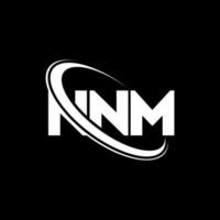 nm-logo. nm brief. nnm brief logo ontwerp. initialen nnm logo gekoppeld aan cirkel en monogram logo in hoofdletters. nnm typografie voor technologie, zaken en onroerend goed merk. vector