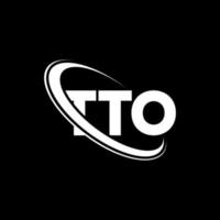 tto-logo. tto brief. tto brief logo ontwerp. initialen tto-logo gekoppeld aan cirkel en monogram-logo in hoofdletters. tto typografie voor technologie, zaken en onroerend goed merk. vector
