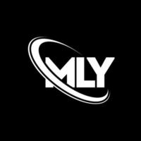 mly-logo. mige brief. mly brief logo ontwerp. initialen mly logo gekoppeld aan cirkel en hoofdletter monogram logo. mly typografie voor technologie, business en onroerend goed merk. vector