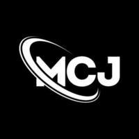 mcj-logo. mcj brief. mcj brief logo ontwerp. initialen mcj-logo gekoppeld aan cirkel en monogram-logo in hoofdletters. mcj typografie voor technologie, zaken en onroerend goed merk. vector