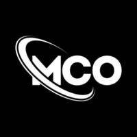 mco-logo. mco brief. mco brief logo ontwerp. initialen mco-logo gekoppeld aan cirkel en monogram-logo in hoofdletters. mco typografie voor technologie, zaken en onroerend goed merk. vector