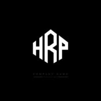 hrp letter logo-ontwerp met veelhoekvorm. hrp veelhoek en kubusvorm logo-ontwerp. hrp zeshoek vector logo sjabloon witte en zwarte kleuren. hrp-monogram, bedrijfs- en onroerendgoedlogo.