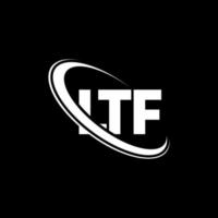 ltf-logo. ltf brief. ltf brief logo ontwerp. initialen ltf-logo gekoppeld aan cirkel en monogram-logo in hoofdletters. ltf-typografie voor technologie, zaken en onroerend goed merk. vector