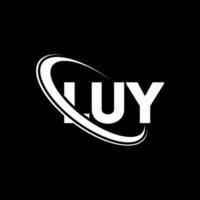 luy-logo. luie brief. luy brief logo ontwerp. initialen luy logo gekoppeld aan cirkel en hoofdletter monogram logo. luy typografie voor technologie, zaken en onroerend goed merk. vector