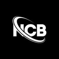 ncb-logo. brief van de nb. ncb brief logo ontwerp. initialen ncb logo gekoppeld aan cirkel en monogram logo in hoofdletters. ncb-typografie voor technologie, zaken en onroerend goed merk. vector