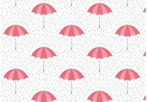 Paraplu en Regen Vector Patroon