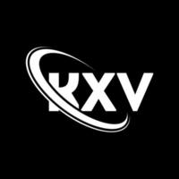 kxv-logo. kxv brief. kxv brief logo ontwerp. initialen kxv logo gekoppeld aan cirkel en hoofdletter monogram logo. kxv typografie voor technologie, zaken en onroerend goed merk. vector