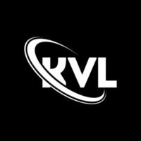 kvl-logo. kv brief. kvl brief logo ontwerp. initialen kvl logo gekoppeld aan cirkel en hoofdletter monogram logo. kvl typografie voor technologie, zaken en onroerend goed merk. vector