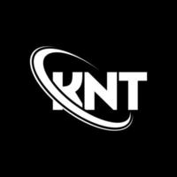 knt-logo. kt brief. knt brief logo ontwerp. initialen knt-logo gekoppeld aan cirkel en monogram-logo in hoofdletters. knt typografie voor technologie, business en onroerend goed merk. vector