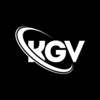 kgv-logo. kgv brief. kgv brief logo ontwerp. initialen kgv-logo gekoppeld aan cirkel en monogram-logo in hoofdletters. kgv-typografie voor technologie, zaken en onroerend goed merk. vector