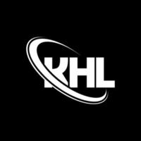 khl-logo. khl brief. khl brief logo ontwerp. initialen khl logo gekoppeld aan cirkel en hoofdletter monogram logo. khl typografie voor technologie, business en onroerend goed merk. vector