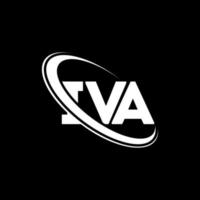 iva-logo. i.v.m. brief. iva brief logo ontwerp. initialen iva logo gekoppeld aan cirkel en hoofdletter monogram logo. iva typografie voor technologie, zaken en onroerend goed merk. vector