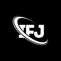 ifj-logo. ifj brief. ifj brief logo ontwerp. initialen ifj logo gekoppeld aan cirkel en hoofdletter monogram logo. ifj typografie voor technologie, zaken en onroerend goed merk. vector