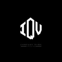 iqv letter logo-ontwerp met veelhoekvorm. iqv veelhoek en kubusvorm logo-ontwerp. iqv zeshoek vector logo sjabloon witte en zwarte kleuren. iqv-monogram, bedrijfs- en onroerendgoedlogo.