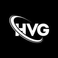 hvg-logo. hvg brief. hvg brief logo ontwerp. initialen hvg-logo gekoppeld aan cirkel en monogram-logo in hoofdletters. hvg-typografie voor technologie, zaken en onroerend goed merk. vector