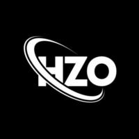 hzo-logo. hz brief. hzo brief logo ontwerp. initialen hzo-logo gekoppeld aan cirkel en monogram-logo in hoofdletters. hzo-typografie voor technologie, zaken en onroerend goed merk. vector