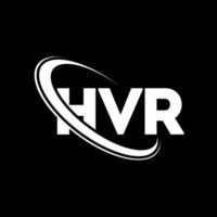 hvr-logo. hvr brief. hvr brief logo ontwerp. initialen hvr-logo gekoppeld aan cirkel en monogram-logo in hoofdletters. hvr-typografie voor technologie, zaken en onroerend goed merk. vector