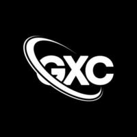 gxc-logo. gxc brief. gxc brief logo ontwerp. initialen gxc-logo gekoppeld aan cirkel en monogram-logo in hoofdletters. gxc typografie voor technologie, zaken en onroerend goed merk. vector