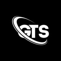 gts-logo. gts brief. gts brief logo ontwerp. initialen gts-logo gekoppeld aan cirkel en monogram-logo in hoofdletters. gts-typografie voor technologie, zaken en onroerend goed merk. vector