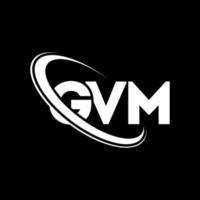 gvm-logo. gvm brief. gvm brief logo ontwerp. initialen gvm logo gekoppeld aan cirkel en hoofdletter monogram logo. gvm typografie voor technologie, business en onroerend goed merk. vector