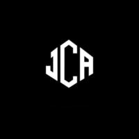 jca letter logo-ontwerp met veelhoekvorm. jca veelhoek en kubusvorm logo-ontwerp. jca zeshoek vector logo sjabloon witte en zwarte kleuren. jca-monogram, bedrijfs- en onroerendgoedlogo.