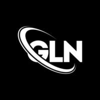 gln-logo. gln brief. gln brief logo ontwerp. initialen gln-logo gekoppeld aan cirkel en monogram-logo in hoofdletters. gln typografie voor technologie, zaken en onroerend goed merk. vector