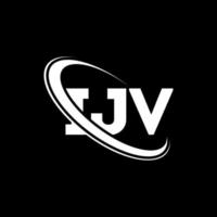 ijv-logo. ijv brief. ijv brief logo ontwerp. initialen ijv logo gekoppeld aan cirkel en monogram logo in hoofdletters. ijv typografie voor technologie, zaken en onroerend goed merk. vector