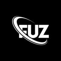fuz-logo. fuz brief. fuz brief logo ontwerp. initialen fuz logo gekoppeld aan cirkel en hoofdletter monogram logo. fuz typografie voor technologie, zaken en onroerend goed merk. vector