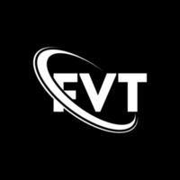 fvt-logo. fv brief. fvt brief logo ontwerp. initialen fvt-logo gekoppeld aan cirkel en monogram-logo in hoofdletters. fvt typografie voor technologie, zaken en onroerend goed merk. vector