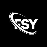 fsy-logo. fs brief. fsy brief logo ontwerp. initialen fsy-logo gekoppeld aan cirkel en monogram-logo in hoofdletters. fsy typografie voor technologie, business en onroerend goed merk. vector