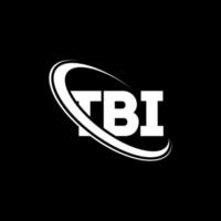 tbi-logo. tb brief. tbi brief logo ontwerp. initialen tbi-logo gekoppeld aan cirkel en monogram-logo in hoofdletters. tbi typografie voor technologie, business en onroerend goed merk. vector