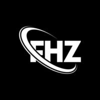 fhz-logo. fhz brief. fhz brief logo ontwerp. initialen fhz logo gekoppeld aan cirkel en hoofdletter monogram logo. fhz typografie voor technologie, zaken en onroerend goed merk. vector