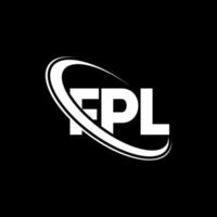 fpl-logo. fpl brief. fpl brief logo ontwerp. initialen fpl-logo gekoppeld aan cirkel en monogram-logo in hoofdletters. fpl typografie voor technologie, zaken en onroerend goed merk. vector