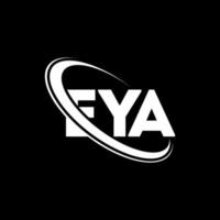eya-logo. eja brief. eya brief logo ontwerp. initialen eya logo gekoppeld aan cirkel en hoofdletter monogram logo. eya typografie voor technologie, zaken en onroerend goed merk. vector