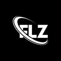 flz-logo. flz brief. flz brief logo ontwerp. initialen flz logo gekoppeld aan cirkel en hoofdletter monogram logo. flz typografie voor technologie, zaken en onroerend goed merk. vector