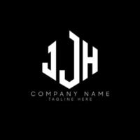 jjh letter logo-ontwerp met veelhoekvorm. jjh veelhoek en kubusvorm logo-ontwerp. jjh zeshoek vector logo sjabloon witte en zwarte kleuren. jjh monogram, business en onroerend goed logo.