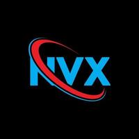 nvx-logo. nvx brief. nvx brief logo ontwerp. initialen nvx logo gekoppeld aan cirkel en monogram logo in hoofdletters. nvx typografie voor technologie, zaken en onroerend goed merk. vector