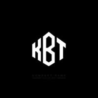 kbt letter logo-ontwerp met veelhoekvorm. kbt veelhoek en kubusvorm logo-ontwerp. kbt zeshoek vector logo sjabloon witte en zwarte kleuren. kbt-monogram, bedrijfs- en onroerendgoedlogo.