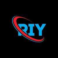 riy-logo. rij brief. riy brief logo ontwerp. initialen riy-logo gekoppeld aan cirkel en monogram-logo in hoofdletters. riy typografie voor technologie, zaken en onroerend goed merk. vector