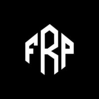 frp letter logo-ontwerp met veelhoekvorm. frp veelhoek en kubusvorm logo-ontwerp. frp zeshoek vector logo sjabloon witte en zwarte kleuren. frp-monogram, bedrijfs- en onroerendgoedlogo.