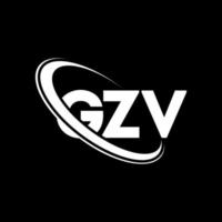 gzv-logo. gzv brief. gzv brief logo ontwerp. initialen gzv logo gekoppeld aan cirkel en monogram logo in hoofdletters. gzv typografie voor technologie, zaken en onroerend goed merk. vector