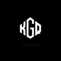 kgq letter logo-ontwerp met veelhoekvorm. kgq veelhoek en kubusvorm logo-ontwerp. kgq zeshoek vector logo sjabloon witte en zwarte kleuren. kgq-monogram, bedrijfs- en onroerendgoedlogo.