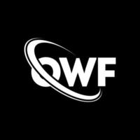 owf-logo. ow brief. owf brief logo ontwerp. initialen owf logo gekoppeld aan cirkel en hoofdletter monogram logo. owf typografie voor technologie, zaken en onroerend goed merk. vector