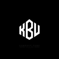 kbu letter logo-ontwerp met veelhoekvorm. kbu veelhoek en kubusvorm logo-ontwerp. kbu zeshoek vector logo sjabloon witte en zwarte kleuren. kbu-monogram, bedrijfs- en onroerendgoedlogo.
