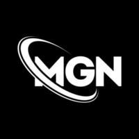 mgn-logo. mgn brief. mgn brief logo ontwerp. initialen mgn logo gekoppeld aan cirkel en hoofdletter monogram logo. mgn typografie voor technologie, zaken en onroerend goed merk. vector
