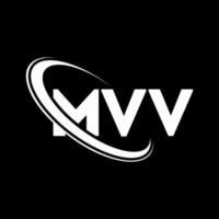 mvv-logo. mvv brief. mvv brief logo ontwerp. initialen mvv logo gekoppeld aan cirkel en monogram logo in hoofdletters. mvv typografie voor technologie, business en onroerend goed merk. vector